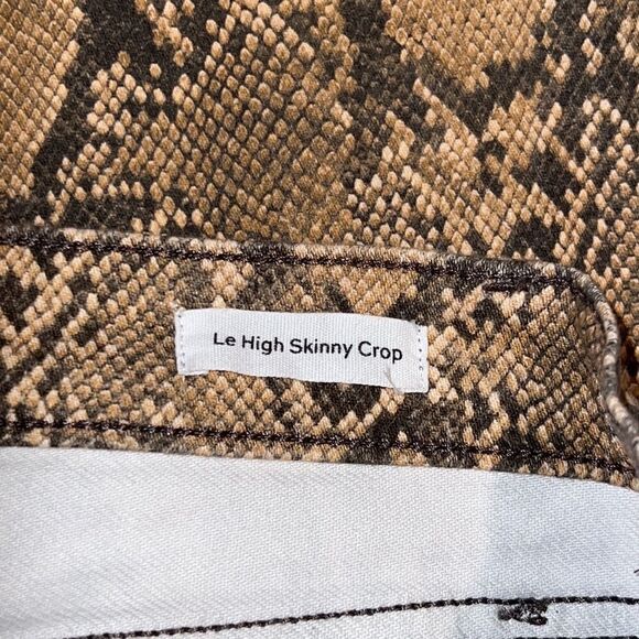 New FRAME High-Rise Snake-Effect Jeans Size 27 - Picture 8 of 16